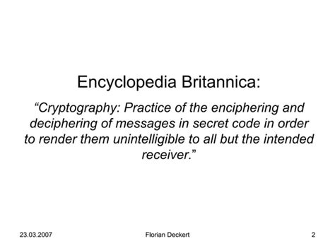 A Brief History of Cryptography | PPT