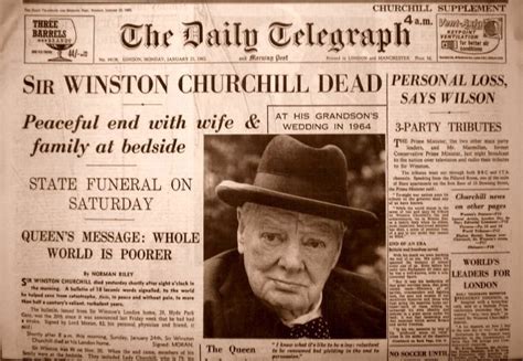 Sir WINSTON CHURCHILL DEAD | Newspaper headlines, Historical news ...