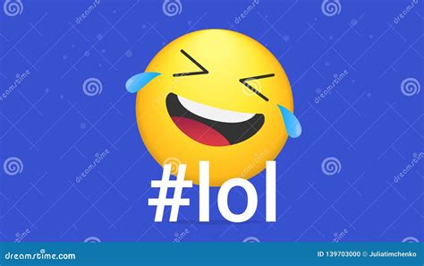 Hashtag Smile Bright Vector Concept Illustration of Smiling Emoji Icon for Chat, Messengers and ...