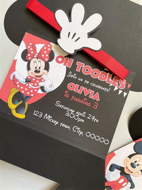 Mickey Mouse Invitations Mickey Party Supplies Mickey Party - Etsy