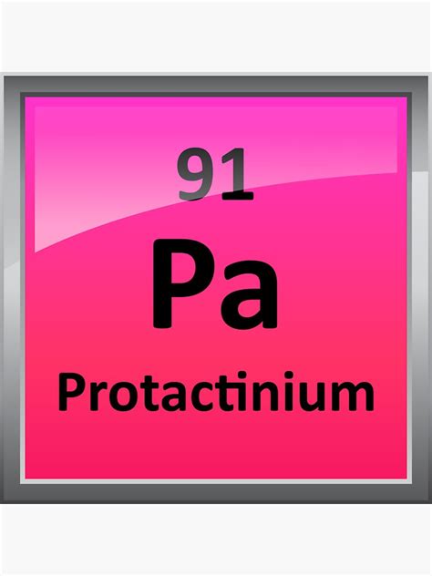 "Protactinium Periodic Table Element Symbol" Sticker by sciencenotes | Redbubble