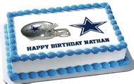 Dallas Cowboys 2 Edible Birthday Cake Topper