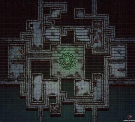 Decaying Dungeon (45x41) Public | Dice Grimorium | Dungeon maps, Fantasy map, Dungeon