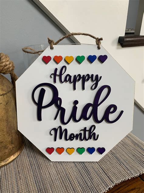 Pride Month Front Door Sign Happy Pride Wood Pride Decor - Etsy