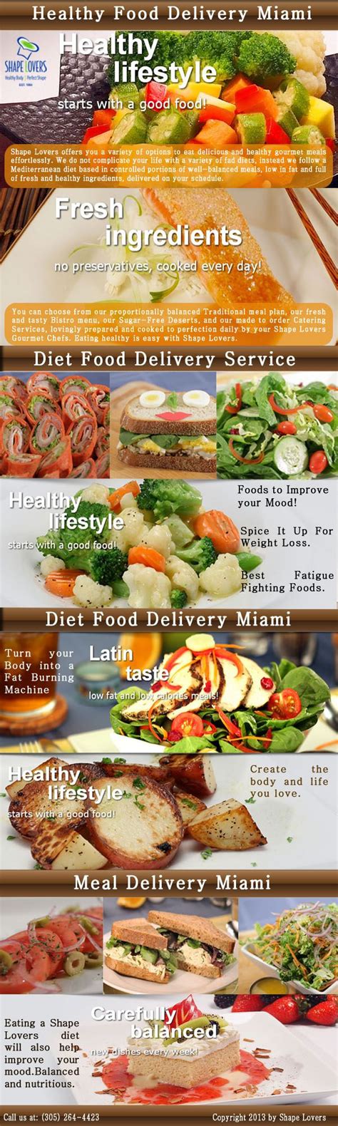 Healthy Food Delivery Miami means that all your meals are calorie controlled. You can therefore ...