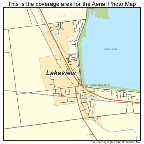 Aerial Photography Map of Lakeview, OH Ohio