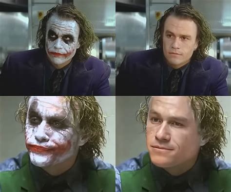 Heath Ledger's Joker without Makeup