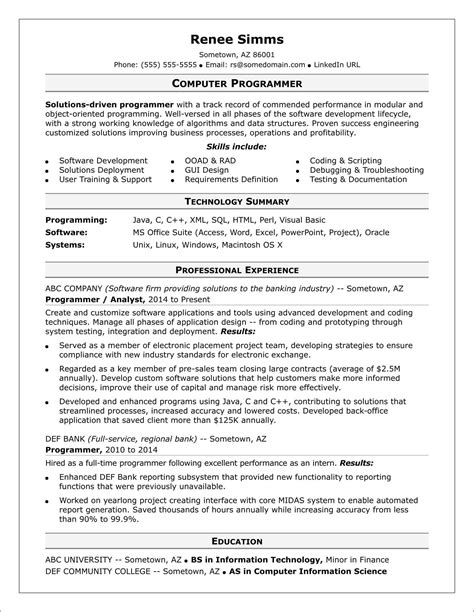 Best Computer Science Resume Professional Summary - Resume Example Gallery