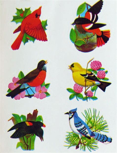 Dennison bird stickers | Птицы