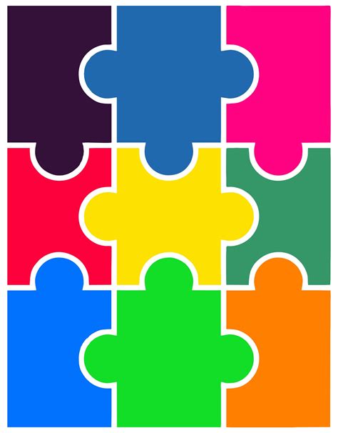 9 Piece Jigsaw Puzzle Template - 10 Free PDF Printables | Printablee