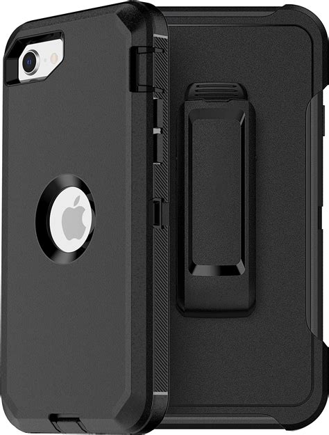 Amazon.com: MXX for iPhone SE 2022/SE 2020 Heavy Duty Protective Case with Screen Protector [3 ...