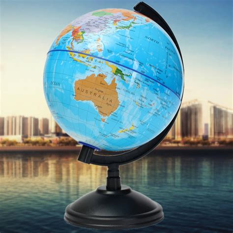 14cm World Globe Atlas Map With Swivel Stand Geography Educational Toy – Electronic Pro