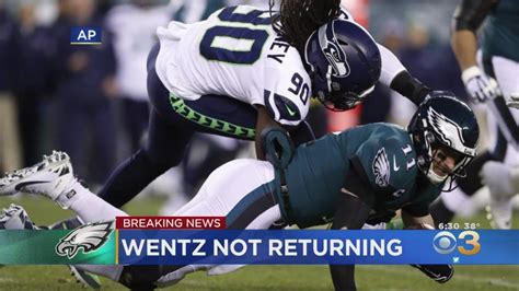 Carson Wentz Ruled Out For Rest Of Eagles' Playoff Game Against Seahawks With Head Injury - YouTube