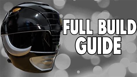 How To Make A Black Ranger Helmet! DIY Power Ranger Helmet Tutorial 3D ...