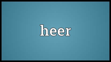 Heer Meaning - YouTube