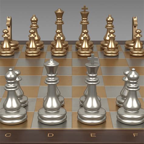 metal chessboard 3d model