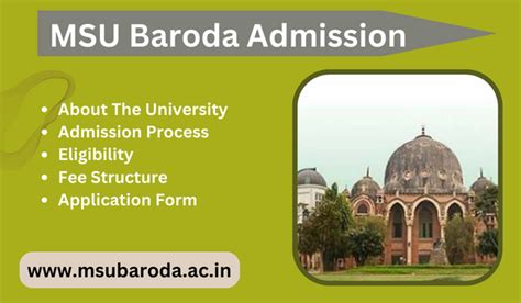 MSU Baroda Admission 2024-25 | Last Date, Application Form & Courses