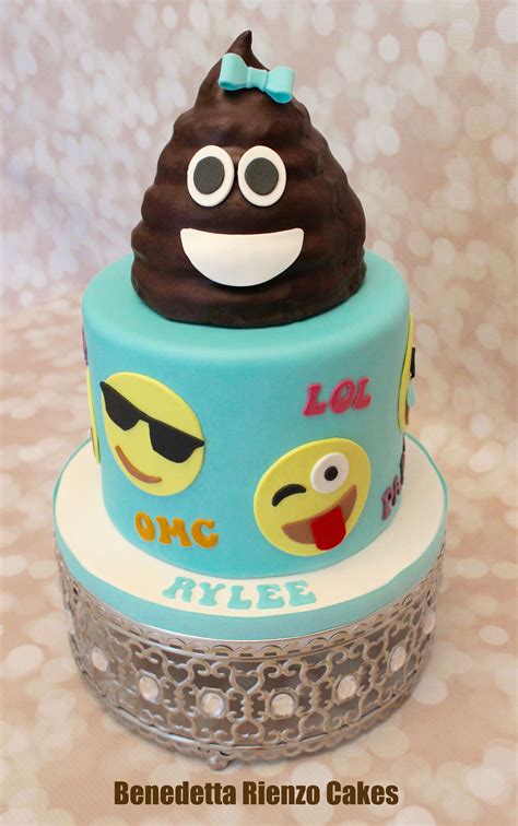 Girly Poop Emoji Cake by Benedetta Rienzo Cakes Emoji Birthday Party ...