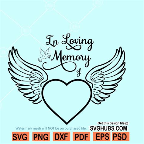 In Loving Memory Svg, Angel wings SVG, Memorial day svg - Svg Hubs