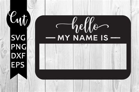 Hello my name is svg free, name tag svg, baby svg, free cut svg ...