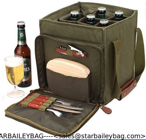 canvas beer bottle cooler bag,wine bottle bag