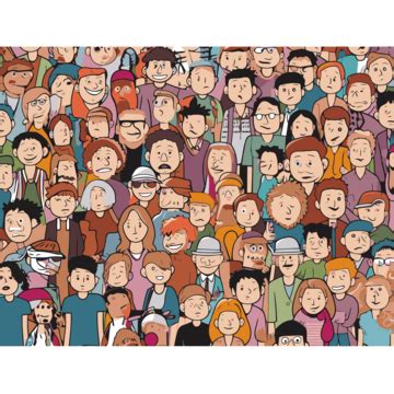 Crowd Clipart Menge Von Cartoon Leuten Aller Art Vektor, Menge, Clip Art, Karikatur PNG und ...