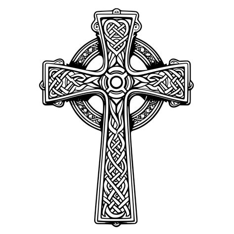 Detailed Celtic Cross: SVG, PNG, DXF Files for Cricut, Silhouette, and ...