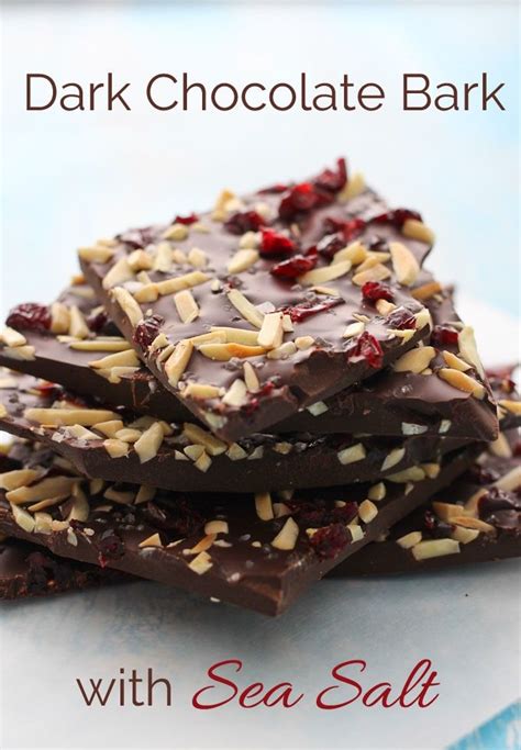 dark chocolate bark with sea salt