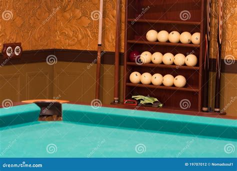 Billiards Table and Equipment Stock Photo - Image of retro, competition: 19707012