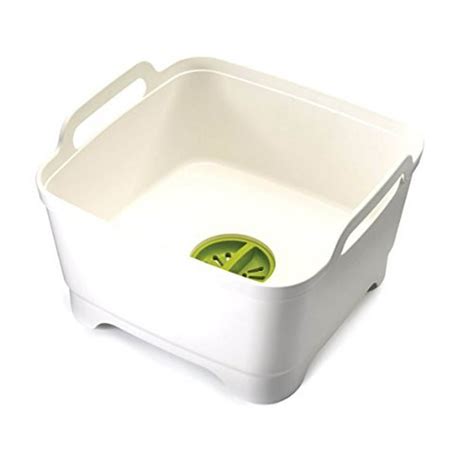 Joseph Joseph 85055 Wash & Drain Wash Basin Dishpan with Draining Plug Carry Handles 12.4-in x ...