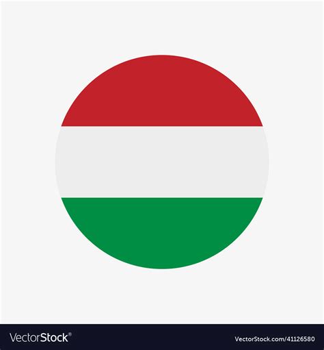 Flag of hungary in a circle Royalty Free Vector Image