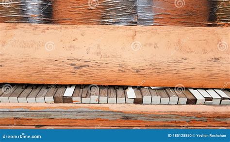 Closeup of a Broken Piano Keyboard of an Old Piano Stock Photo - Image of instrument, sound ...