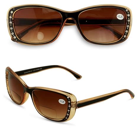 V.W.E. - Women Bifocal Reading Sunglasses Reader Glasses Fashion Rhinestone Translucent ...