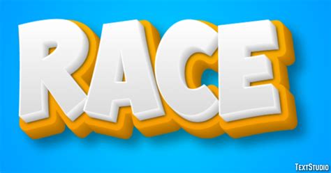 Race Text Effect and Logo Design Word