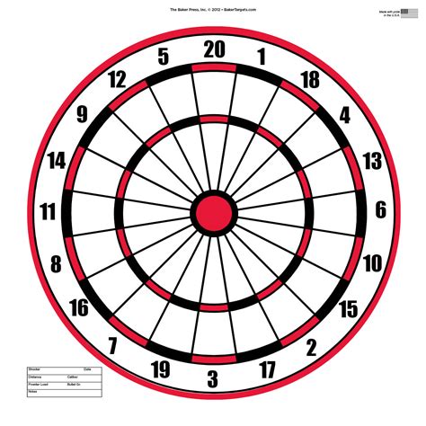 Printable Dart Board