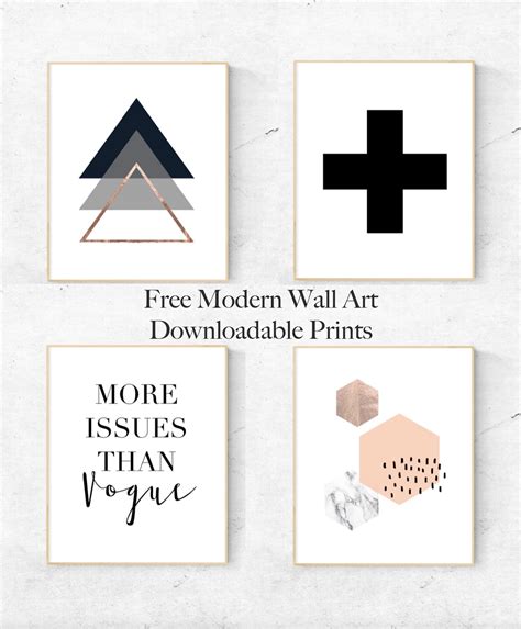 Free Modern Wall Art Downloadable Prints