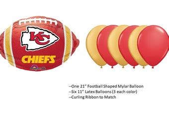 Kc Chiefs Balloons Kansas City Chiefs Balloons KC CHIEFS - Etsy