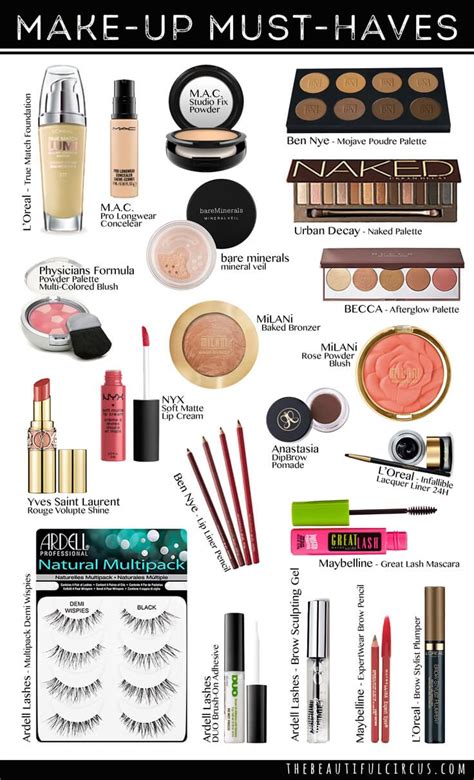 Make-Up Must-Haves - The Beautifulcircus.com | Makeup kit, Pinterest ...