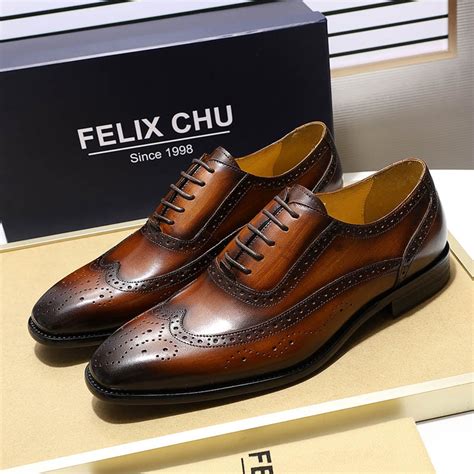 2019 Luxury Mens Brogue Oxford Genuine Leather Brown Lace-Up Men Dress ...