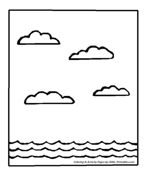 Day 2 Of Creation Coloring Pages