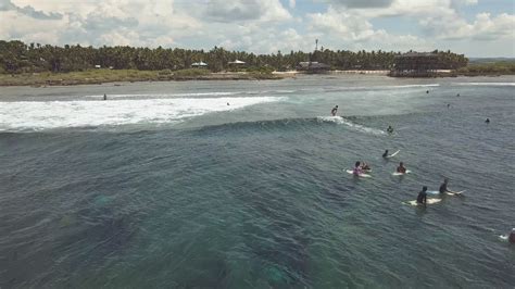 Philippines, Siargao, 26-07-2019: 4K Aerial view of surfing capital with surfers Stock Video ...