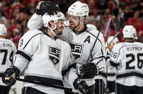 Watch Drew Doughty celebrate hard and wipe out harder - The Hockey News