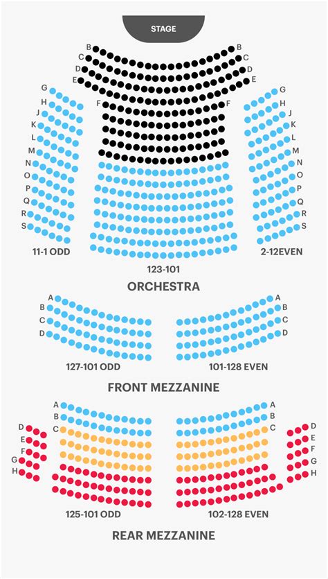 John Golden Theatre Seating Chart Map, HD Png Download , Transparent ...