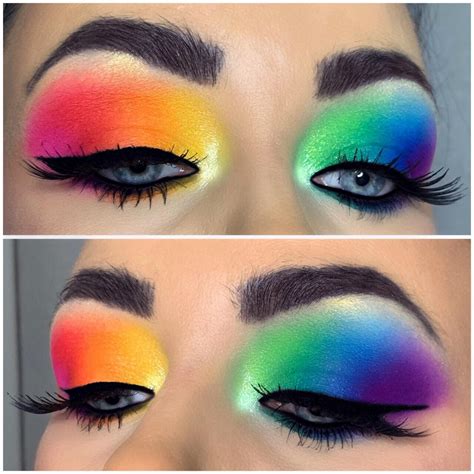 Pin by Kastacia on Makeup looks | Rainbow eye makeup, Eye makeup images ...