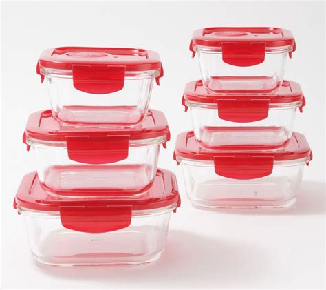 LocknLock 6-Piece Glass Square Set with Vented Lids - QVC.com ...