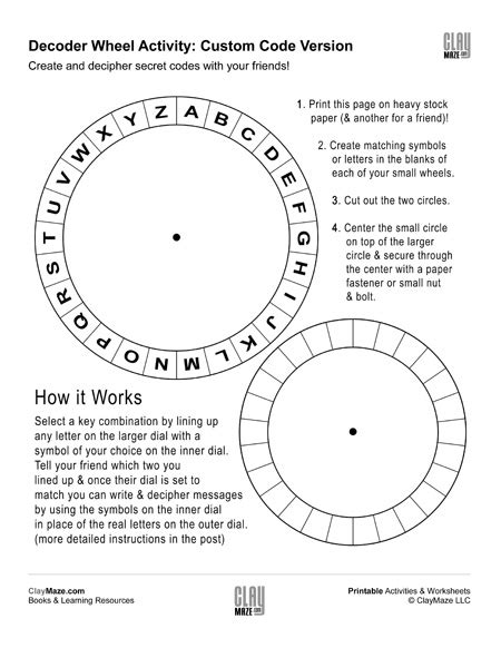 Spy Decoder Wheel – Custom Code Version | Homeschool Books, Math ...