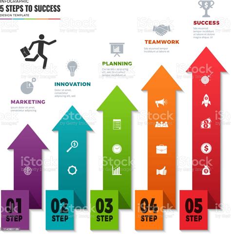 Success Infographic Highway Chart Road With Info Points Business ...