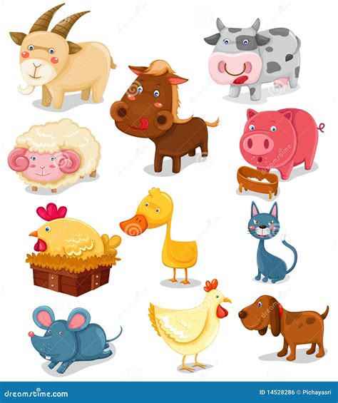 Farm Animals Vector Illustration | CartoonDealer.com #34685610