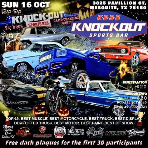 Car show @ Knockouts Sports Bar - Mesquite, Knockout Sports Bar ...