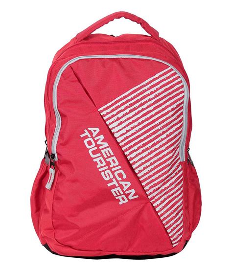 Buy American Tourister Red Casual Polyester Backpack Online @ ₹1800 ...